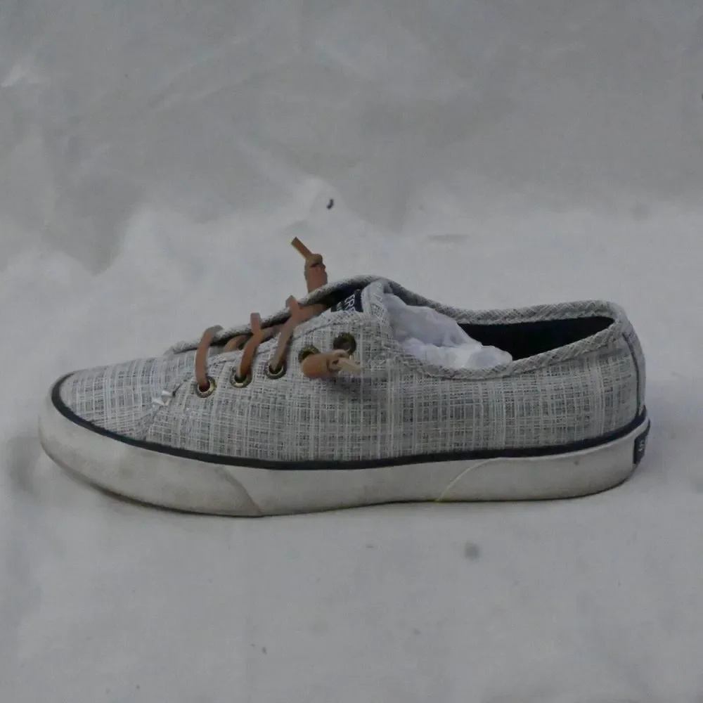 Sperry Top Sider STS97954. Size 5.5 M Gray Canvas‎ Slip-On Boat Shoes